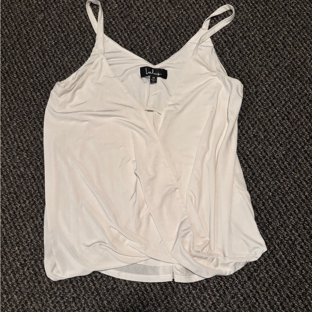 Lulu's White Flowy Top